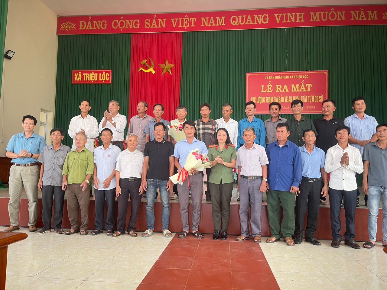 Triệu Lộc tổ chức hội nghị Lễ ra mắt lực lượng tham gia bảo vệ ANTT ở cơ sở. 